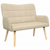 Sofa dwuosobowa Kremowy 115 x 61 x 87 cm tkanina