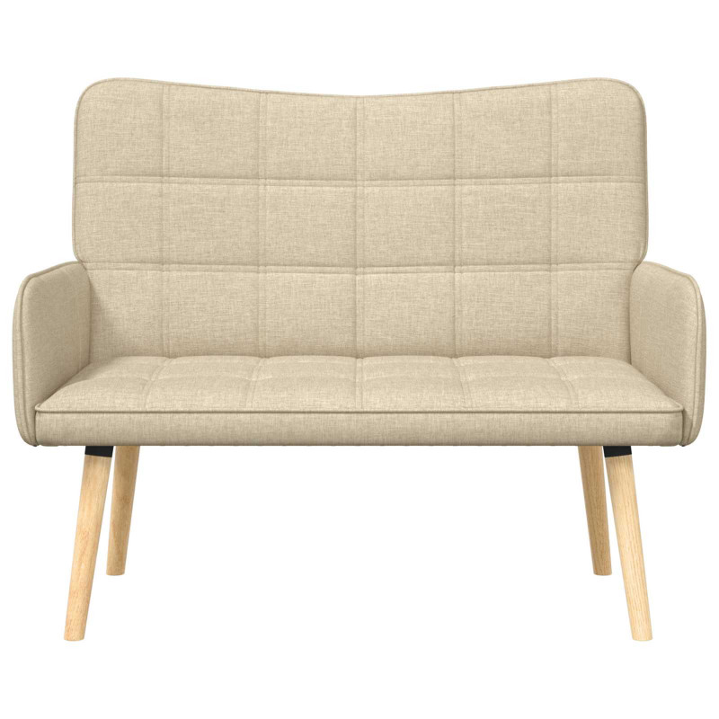 Sofa dwuosobowa Kremowy 115 x 61 x 87 cm tkanina