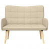 Sofa dwuosobowa Kremowy 115 x 61 x 87 cm tkanina