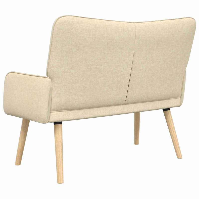Sofa dwuosobowa Kremowy 115 x 61 x 87 cm tkanina