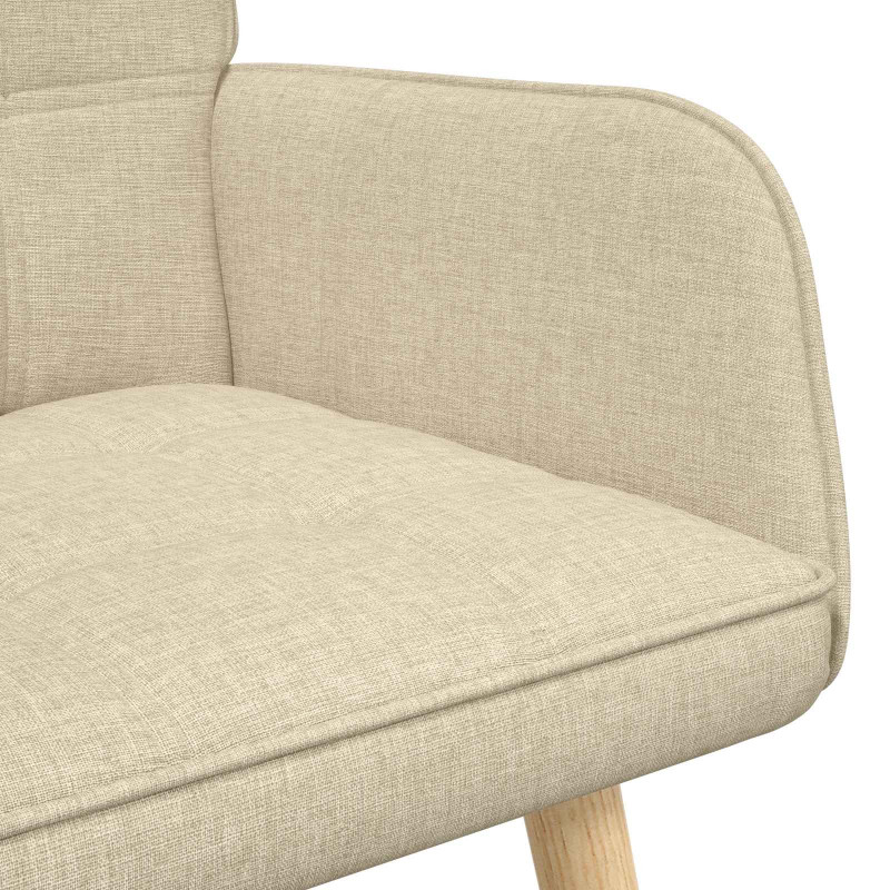 Sofa dwuosobowa Kremowy 115 x 61 x 87 cm tkanina