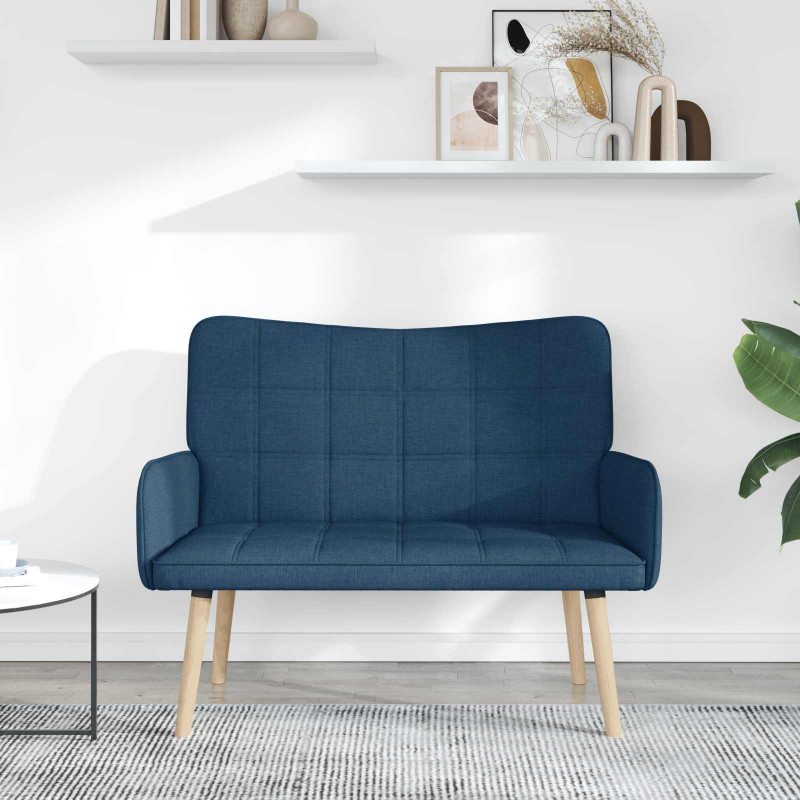Sofa dwuosobowa Niebieski 115 x 61 x 87 cm tkanina