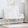 Sofa dwuosobowa Biały 115 x 61 x 87 cm tkanina