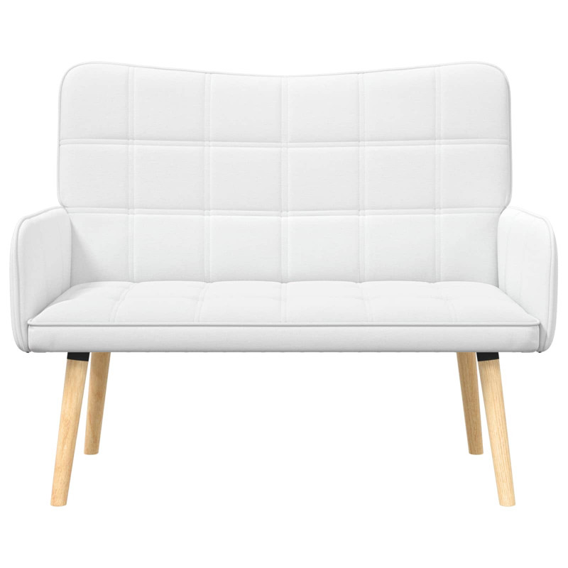 Sofa dwuosobowa Biały 115 x 61 x 87 cm tkanina
