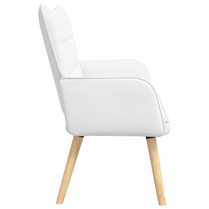 Sofa dwuosobowa Biały 115 x 61 x 87 cm tkanina
