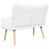 Sofa dwuosobowa Biały 115 x 61 x 87 cm tkanina