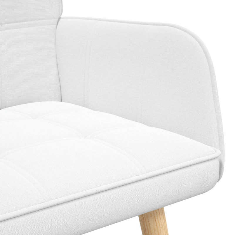 Sofa dwuosobowa Biały 115 x 61 x 87 cm tkanina