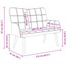 Sofa dwuosobowa Biały 115 x 61 x 87 cm tkanina