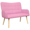 Sofa dwuosobowa Różowy 115 x 61 x 87 cm tkanina