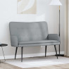 Sofa dwuosobowa Jasnoszary 115 x 61 x 87 cm tkanina