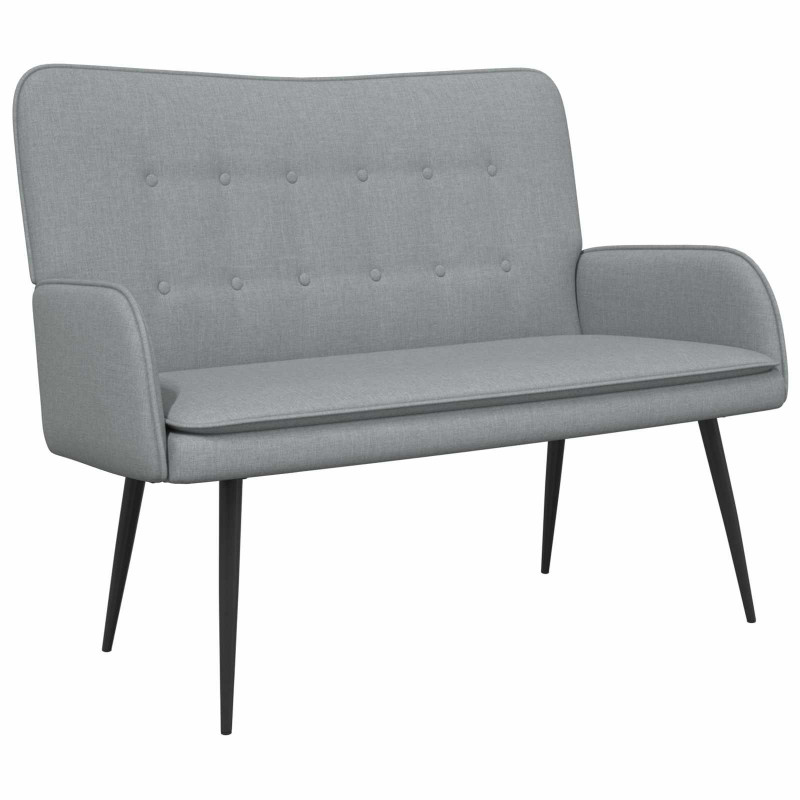 Sofa dwuosobowa Jasnoszary 115 x 61 x 87 cm tkanina
