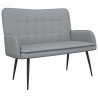 Sofa dwuosobowa Jasnoszary 115 x 61 x 87 cm tkanina