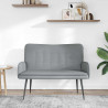 Sofa dwuosobowa Jasnoszary 115 x 61 x 87 cm tkanina