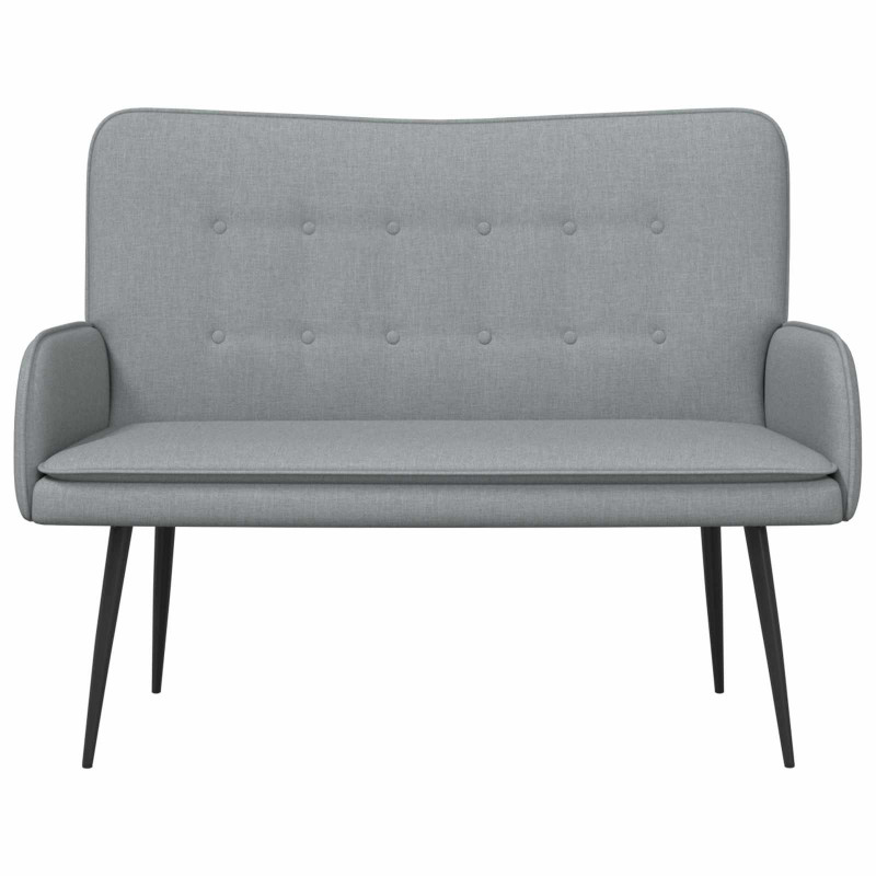 Sofa dwuosobowa Jasnoszary 115 x 61 x 87 cm tkanina