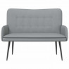 Sofa dwuosobowa Jasnoszary 115 x 61 x 87 cm tkanina