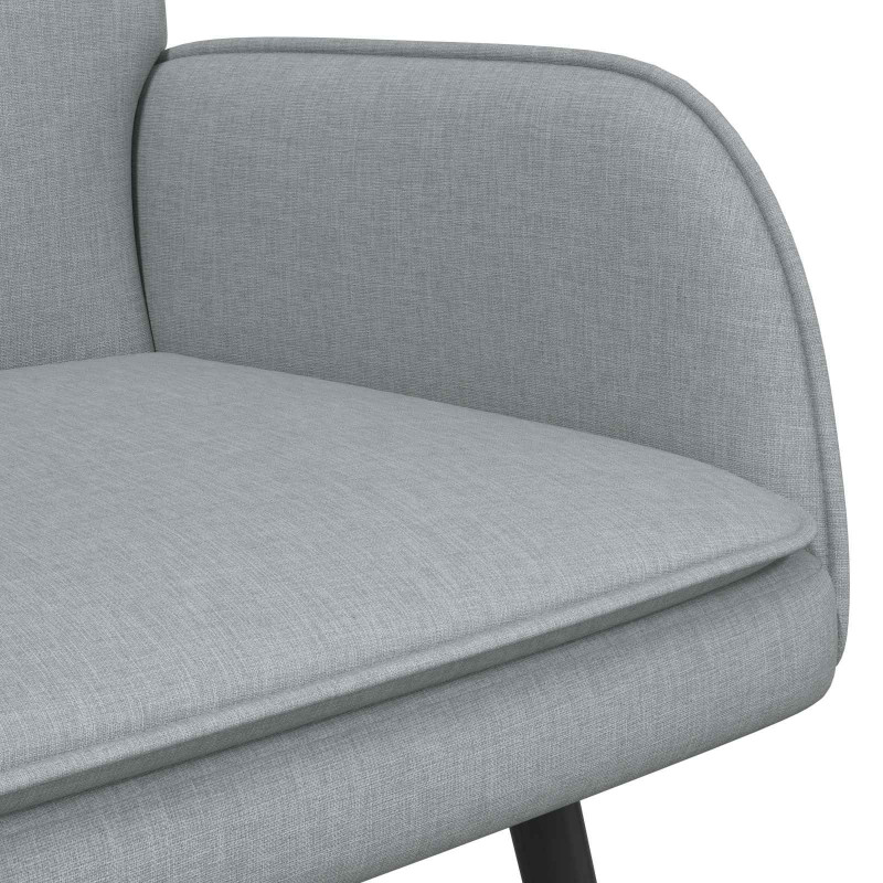 Sofa dwuosobowa Jasnoszary 115 x 61 x 87 cm tkanina