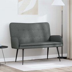 Sofa dwuosobowa Ciemnoszary 115 x 61 x 87 cm tkanina