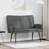 Sofa dwuosobowa Ciemnoszary 115 x 61 x 87 cm tkanina