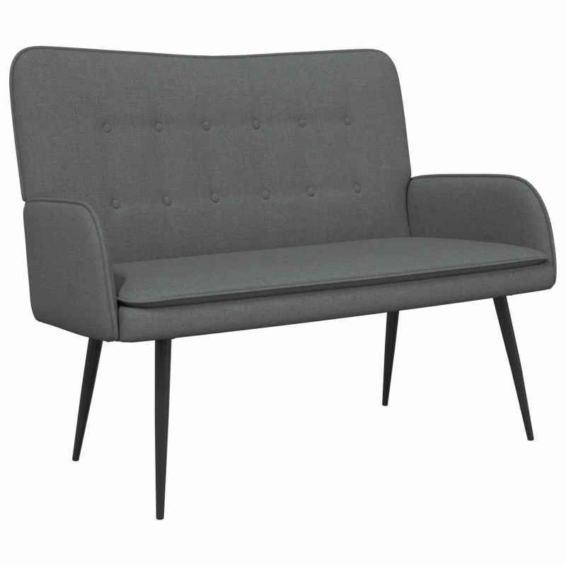 Sofa dwuosobowa Ciemnoszary 115 x 61 x 87 cm tkanina