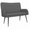 Sofa dwuosobowa Ciemnoszary 115 x 61 x 87 cm tkanina