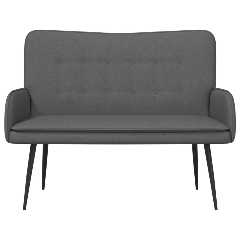 Sofa dwuosobowa Ciemnoszary 115 x 61 x 87 cm tkanina