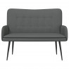 Sofa dwuosobowa Ciemnoszary 115 x 61 x 87 cm tkanina