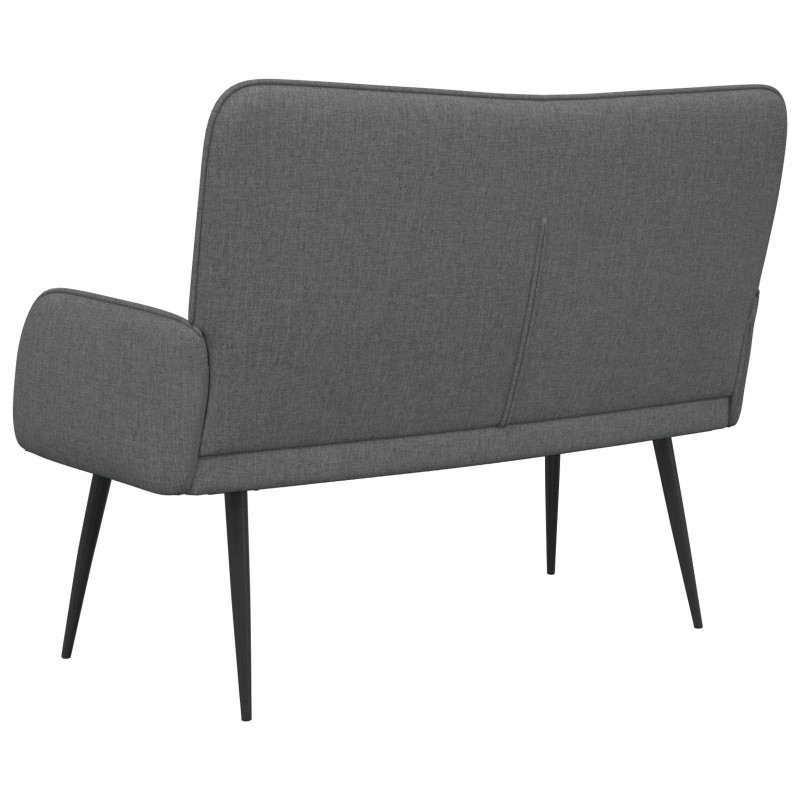 Sofa dwuosobowa Ciemnoszary 115 x 61 x 87 cm tkanina