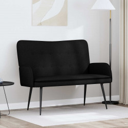 Sofa dwuosobowa Czarny 115 x 61 x 87 cm tkanina