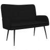 Sofa dwuosobowa Czarny 115 x 61 x 87 cm tkanina