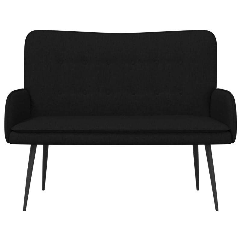 Sofa dwuosobowa Czarny 115 x 61 x 87 cm tkanina