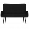Sofa dwuosobowa Czarny 115 x 61 x 87 cm tkanina