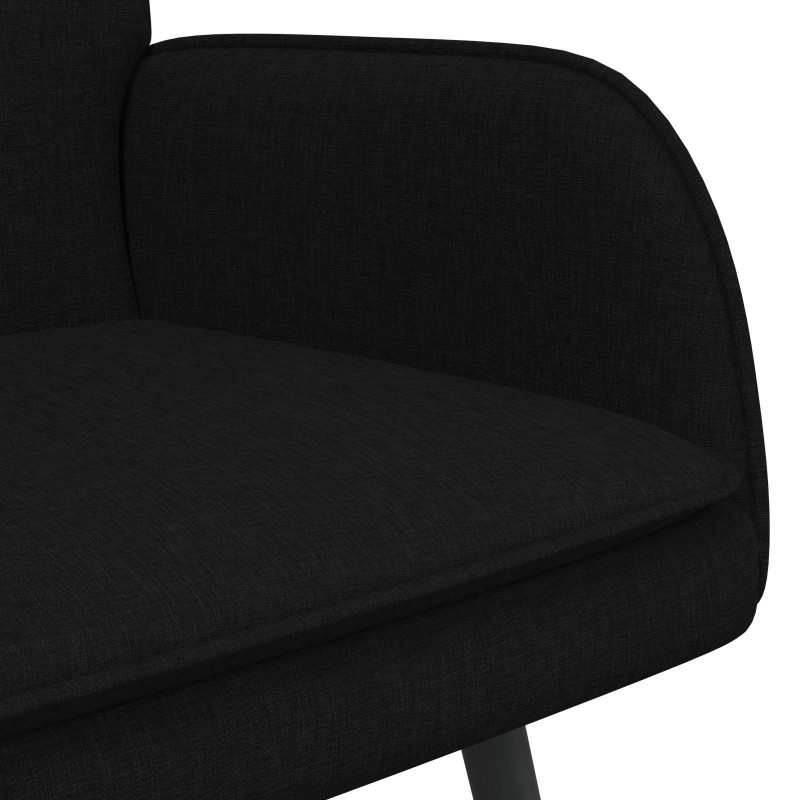 Sofa dwuosobowa Czarny 115 x 61 x 87 cm tkanina