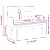 Sofa dwuosobowa Czarny 115 x 61 x 87 cm tkanina