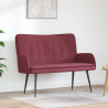 Sofa dwuosobowa czerwone wino 115 x 61 x 87 cm tkanina