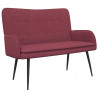 Sofa dwuosobowa czerwone wino 115 x 61 x 87 cm tkanina