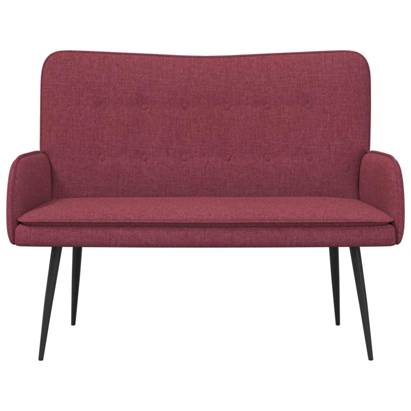 Sofa dwuosobowa czerwone wino 115 x 61 x 87 cm tkanina