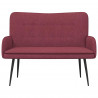 Sofa dwuosobowa czerwone wino 115 x 61 x 87 cm tkanina