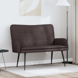 Sofa dwuosobowa Ciemny brąz 115 x 61 x 87 cm tkanina