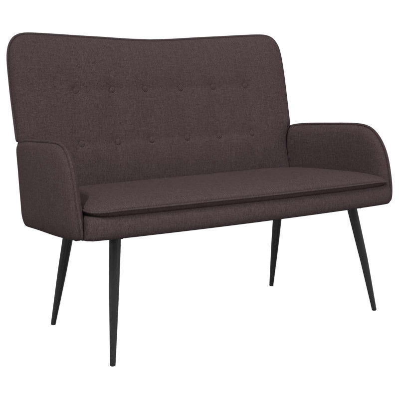 Sofa dwuosobowa Ciemny brąz 115 x 61 x 87 cm tkanina