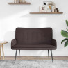 Sofa dwuosobowa Ciemny brąz 115 x 61 x 87 cm tkanina