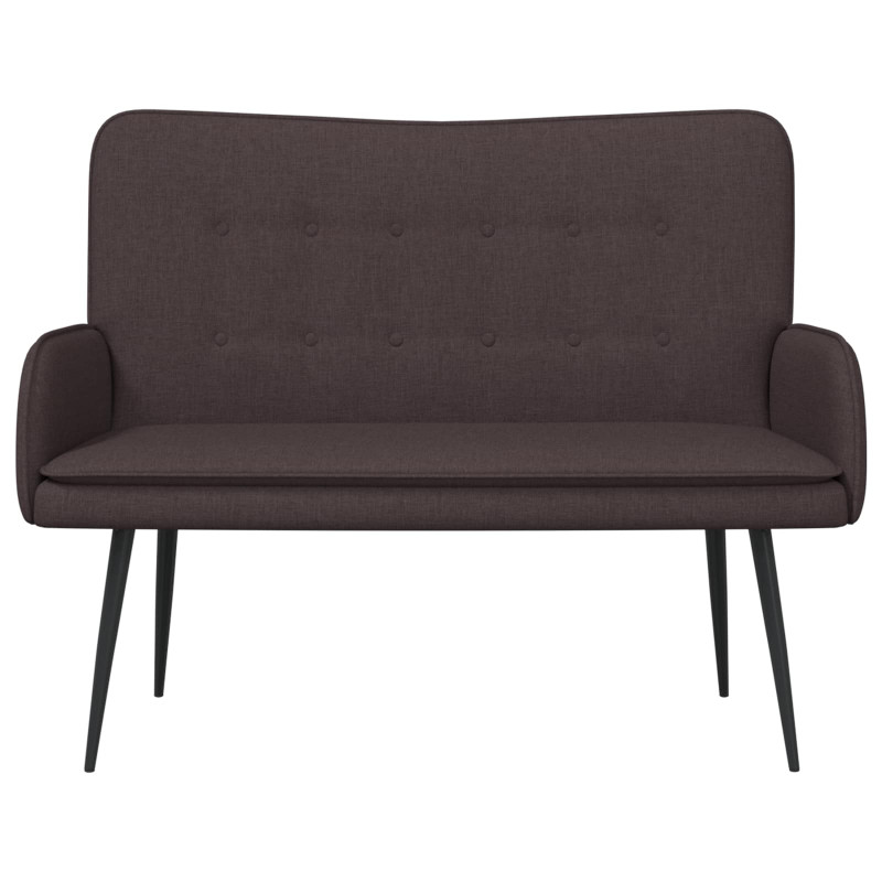 Sofa dwuosobowa Ciemny brąz 115 x 61 x 87 cm tkanina