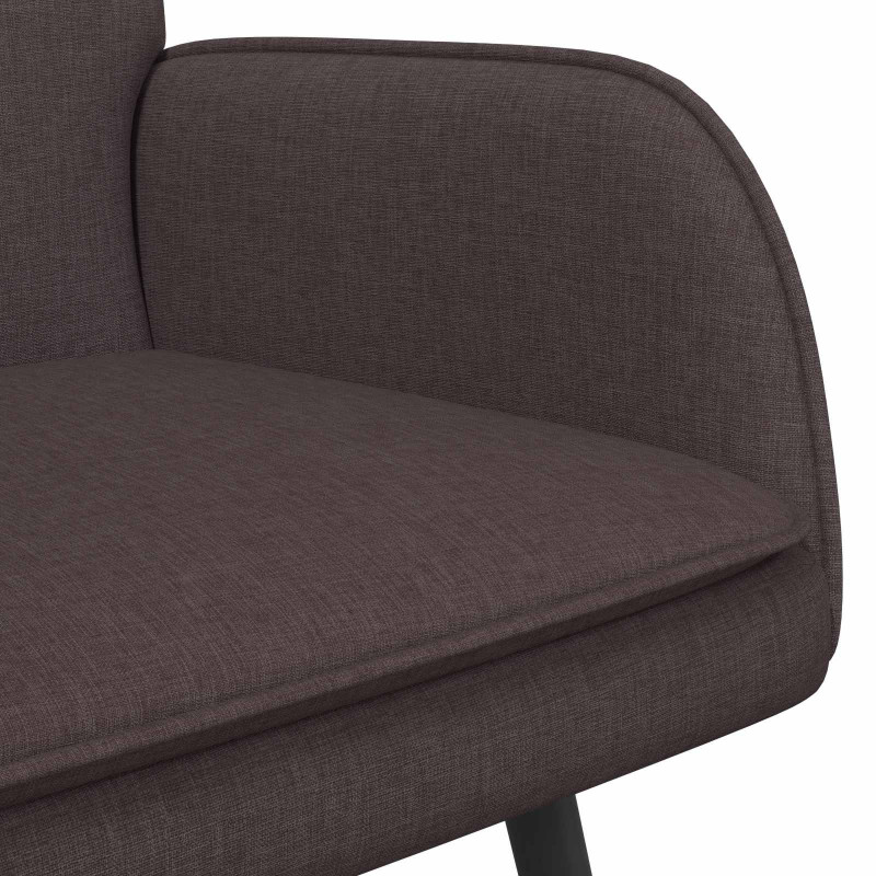 Sofa dwuosobowa Ciemny brąz 115 x 61 x 87 cm tkanina