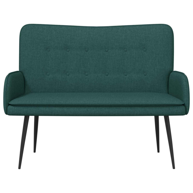 Sofa dwuosobowa Ciemna zieleń 115 x 61 x 87 cm tkanina