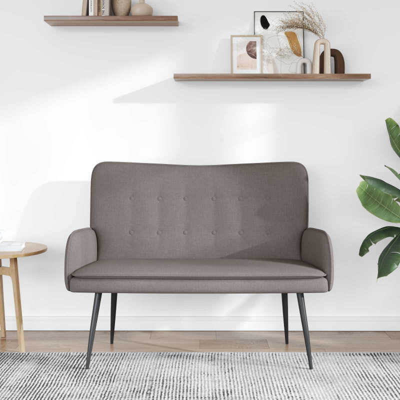 Sofa dwuosobowa Ciemnoszary 115 x 61 x 87 cm tkanina