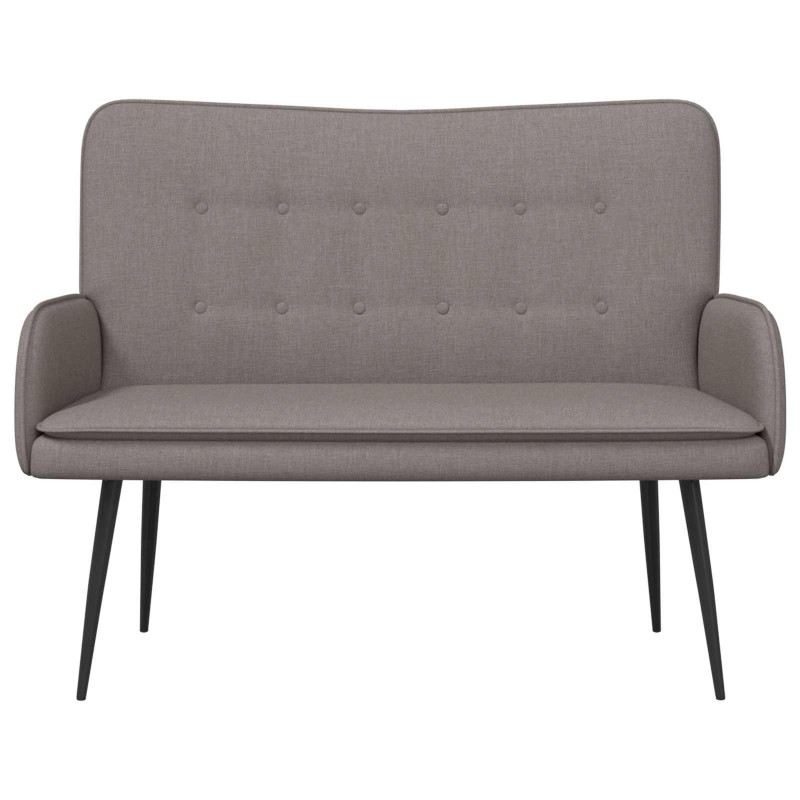 Sofa dwuosobowa Ciemnoszary 115 x 61 x 87 cm tkanina
