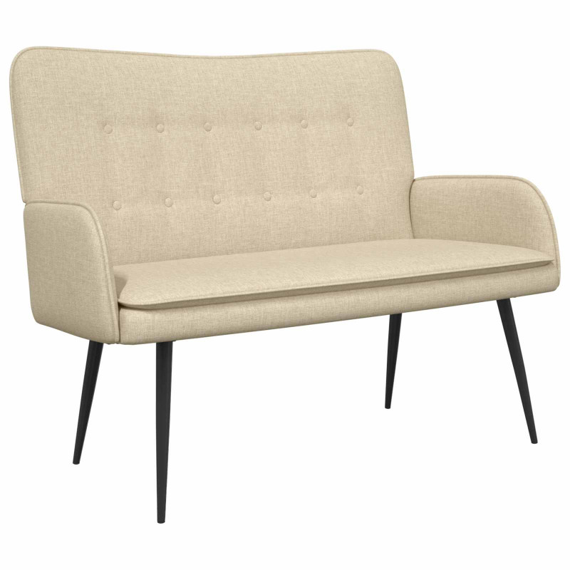 Sofa dwuosobowa Kremowy 115 x 61 x 87 cm tkanina