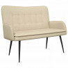 Sofa dwuosobowa Kremowy 115 x 61 x 87 cm tkanina