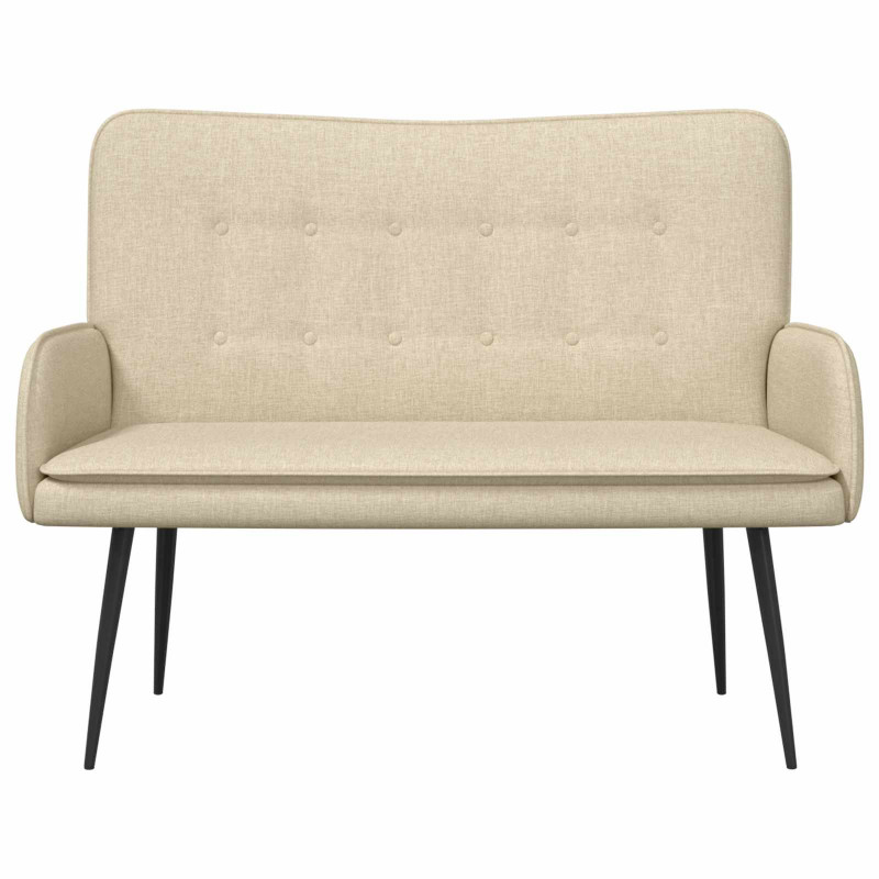 Sofa dwuosobowa Kremowy 115 x 61 x 87 cm tkanina