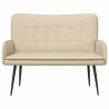 Sofa dwuosobowa Kremowy 115 x 61 x 87 cm tkanina