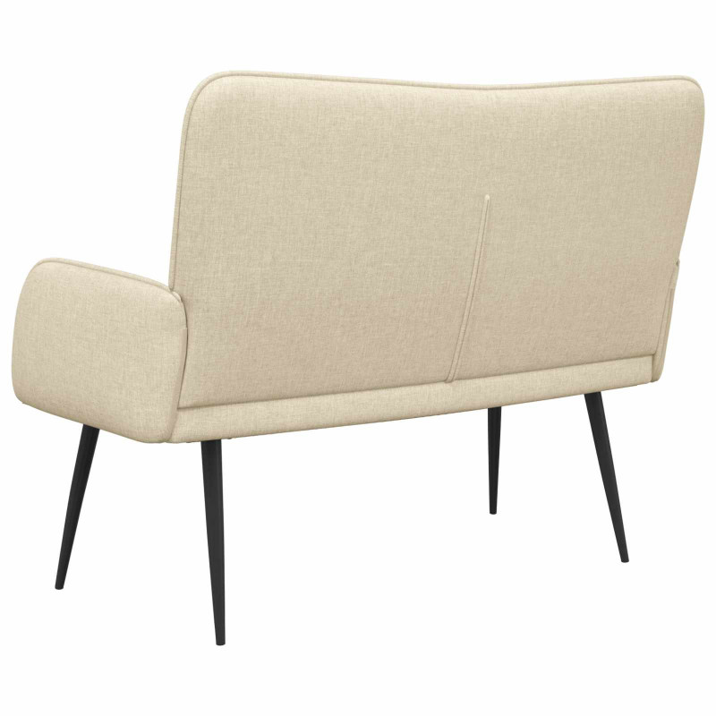 Sofa dwuosobowa Kremowy 115 x 61 x 87 cm tkanina